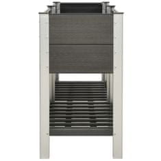 Vidaxl Visoka greda s polico 175x50x90 cm WPC siva