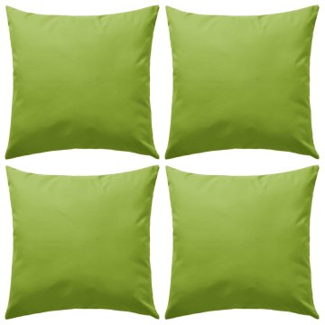 Vidaxl Zunanje blazine 4 kosi 45x45 cm jabolčno zelene