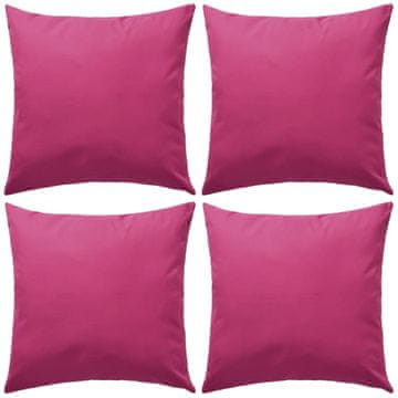 Vidaxl Zunanje blazine 4 kosi 45x45 cm roza
