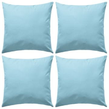Vidaxl Zunanje blazine 4 kosi 45x45 cm svetlo modre