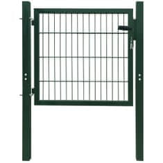 shumee 2D Vrata za Ograjo (Enojna) Zelene Barve 106 x 130 cm