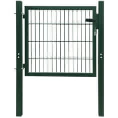 Vidaxl 2D Vrata za Ograjo (Enojna) Zelene Barve 106 x 130 cm