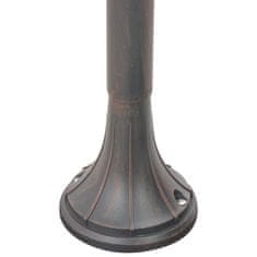 Vidaxl Vrtna ulična svetilka E27 120 cm aluminij bronaste barve