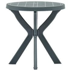 Vidaxl Bistro miza zelena Ø70 cm plastika