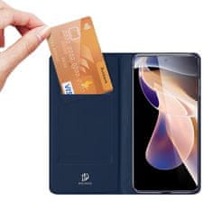 slomart dux ducis skin pro torbica s preklopnim pokrovom xiaomi redmi note 11 pro+ 5g (kitajska) / 11 pro 5g (kitajska) / mi11i hypercharge / poco x4 nfc modra
