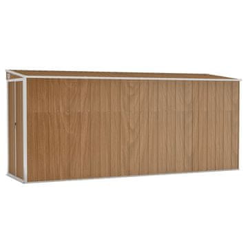Vidaxl Stenska vrtna lopa rjava 118x382x178 cm pocinkano jeklo