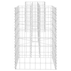 Vidaxl Korito za rastline gabion H-oblike jeklo 260x40x60 cm