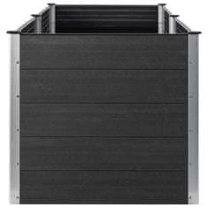 Vidaxl Visoka greda 300x50x91 cm WPC siva