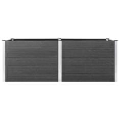 Vidaxl Visoka greda 250x50x91 cm WPC siva