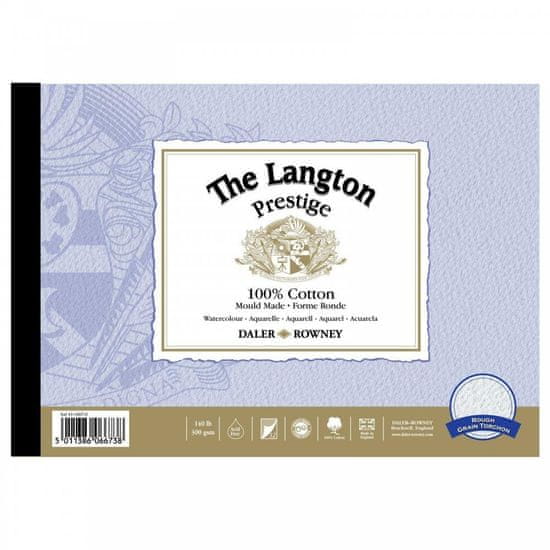 Daler Rowney Blok akvarelni Langton Presige 25,4x17,8 cm, 300g, 12 listni