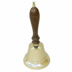 Bashan Zvonček - namizni zvonček, medenina z lesenim ročajem, višina 18cm, premer 7,5cm