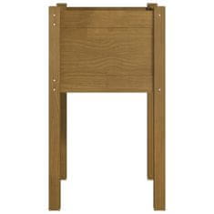 Vidaxl Vrtno cvetlično korito medeno rjavo 40x40x70 cm trdna borovina