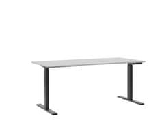 Beliani Ročno nastavljiva pisalna miza 180x80 cm sivo-črna DESTIN II
