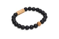 BeWooden Zapestnica s perlami Lava Bracelet XS = 15-16 cm