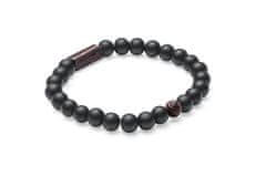 BeWooden Zapestnica s perlami Nox Wenge Bracelet XS = 15-16 cm