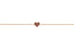 BeWooden Zapestnica Rea Zapestnica Heart rjava S/M 17-21 cm