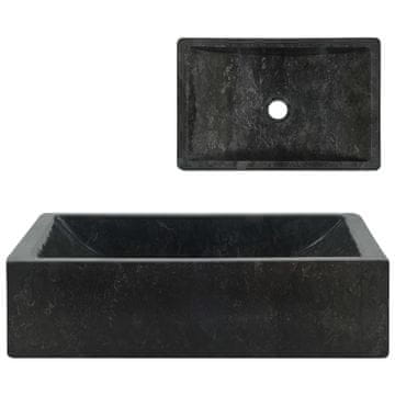 Vidaxl Umivalnik 45x30x12 cm marmor črn