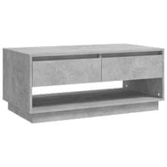 Greatstore Klubska mizica betonsko siva 102,5x55x44 cm iverna plošča