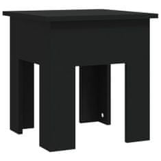 Greatstore Klubska mizica črna 40x40x42 cm iverna plošča