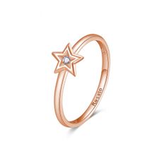 Rosato Očarljiv bronast prstan z zvezdo Allegra RZA028 (Obseg 52 mm)