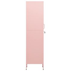 Vidaxl Omara s ključavnico roza 35x46x180 cm jeklo