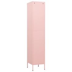 Vidaxl Omara s ključavnico roza 35x46x180 cm jeklo
