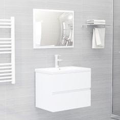 shumee Omarica za umivalnik bela 60x38,5x45 cm iverna plošča