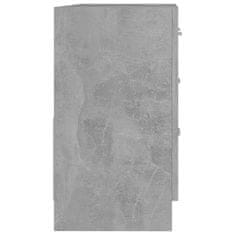 Vidaxl Omarica za umivalnik betonsko siva 63x30x54 cm iverna plošča