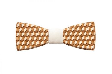 BeWooden Moški lesen metuljček Cubo