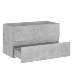 shumee Komplet kopalniškega pohištva betonsko sive barve iverna plošča