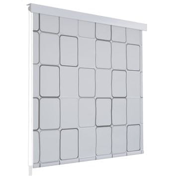 Vidaxl Rolo zavesa za prho 140x240 cm z kvadratni vzorci