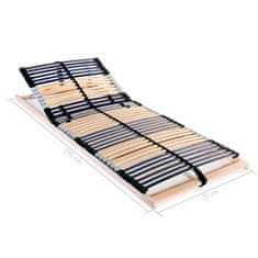 Vidaxl Letveno posteljno dno 2 kosa z 42 letvicami 7 con 70x200 cm