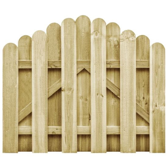 Vidaxl Vrtna vrata impregnirana borovina 100x75 cm