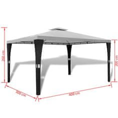Vidaxl Paviljon s streho 3x4 m kremno bel