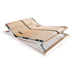 Vidaxl Letveno dno za posteljo 28 letvic 7 con 140x200 cm