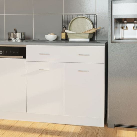 Greatstore Kuhinjski pult siv 80x60x2,8 cm iverna plošča