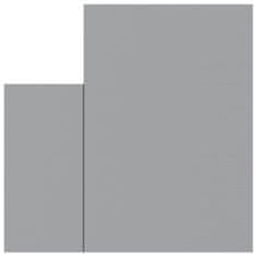 Greatstore Kotni kuhinjski pult sive barve iverna plošča