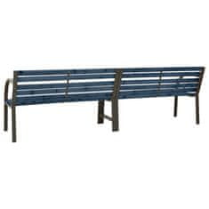 Vidaxl Dvojna vrtna klop 241 cm kitajska jelka siva