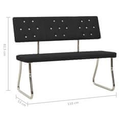 Vidaxl Klop 110 cm črno umetno usnje