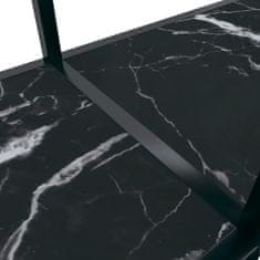 Vidaxl Konzolna mizica črna 140x35x75,5 cm kaljeno steklo