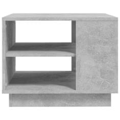Greatstore Klubska mizica betonsko siva 55x55x43 cm iverna plošča