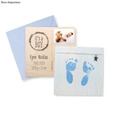 Rayher.	 Ustvarjalni set: Odtis nogice/rokice "Baby", moder, 10-delni