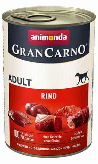 Animonda mokra hrana za odrasle pse GranCarno, goveje meso, 6 x 400 g