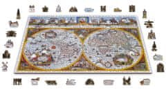 Wooden city Lesena sestavljanka Starodavni zemljevid Nova Terrarum 2v1, 1010 kosov EKO