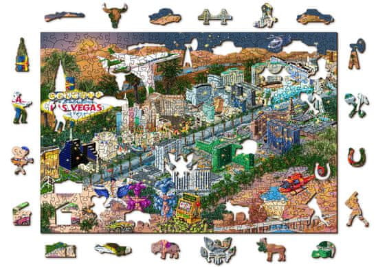 Wooden city Lesena sestavljanka Dobrodošli v Las Vegasu 2v1, 505 kosov ECO