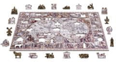 Wooden city Lesena sestavljanka Zemljevid dobe odkritij 2 v 1, 505 kosov ECO
