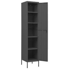 Vidaxl Omara s ključavnico antracitna 35x46x180 cm jeklo