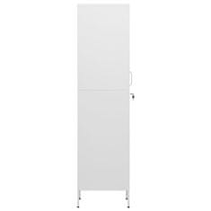 Vidaxl Omara s ključavnico bela 35x46x180 cm jeklo