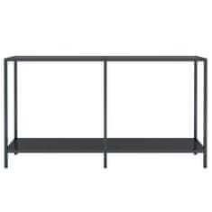 Vidaxl Konzolna mizica črna 140x35x75,5 cm kaljeno steklo