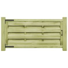 Vidaxl Vrtna vrata 2 kosa impregnirana borovina 150x75 cm zelena